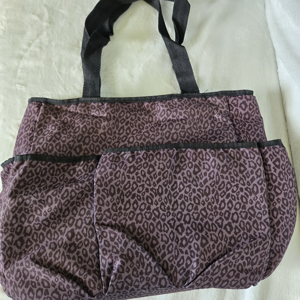 Stylish Purple Leopard Print Women's Bag